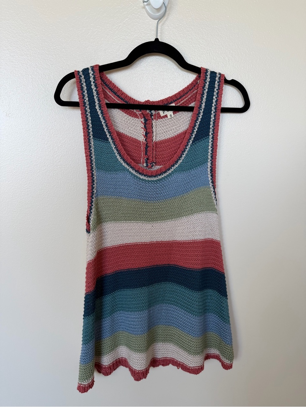 POL Multicolor Striped Knit Sweater Tank